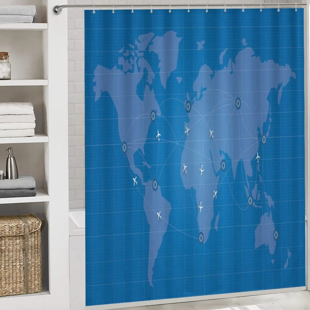 Flight Routes on World Map — Detail 4