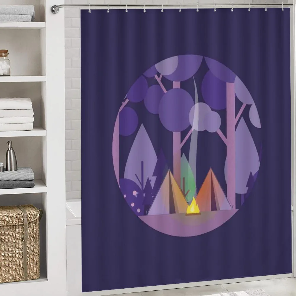 Forest Scenery with Tents — Detail 4