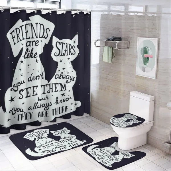 Friends are Like Stars on a shower curtain