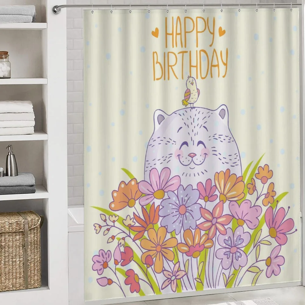 Happy Cat Bird Flowers — Detail 4