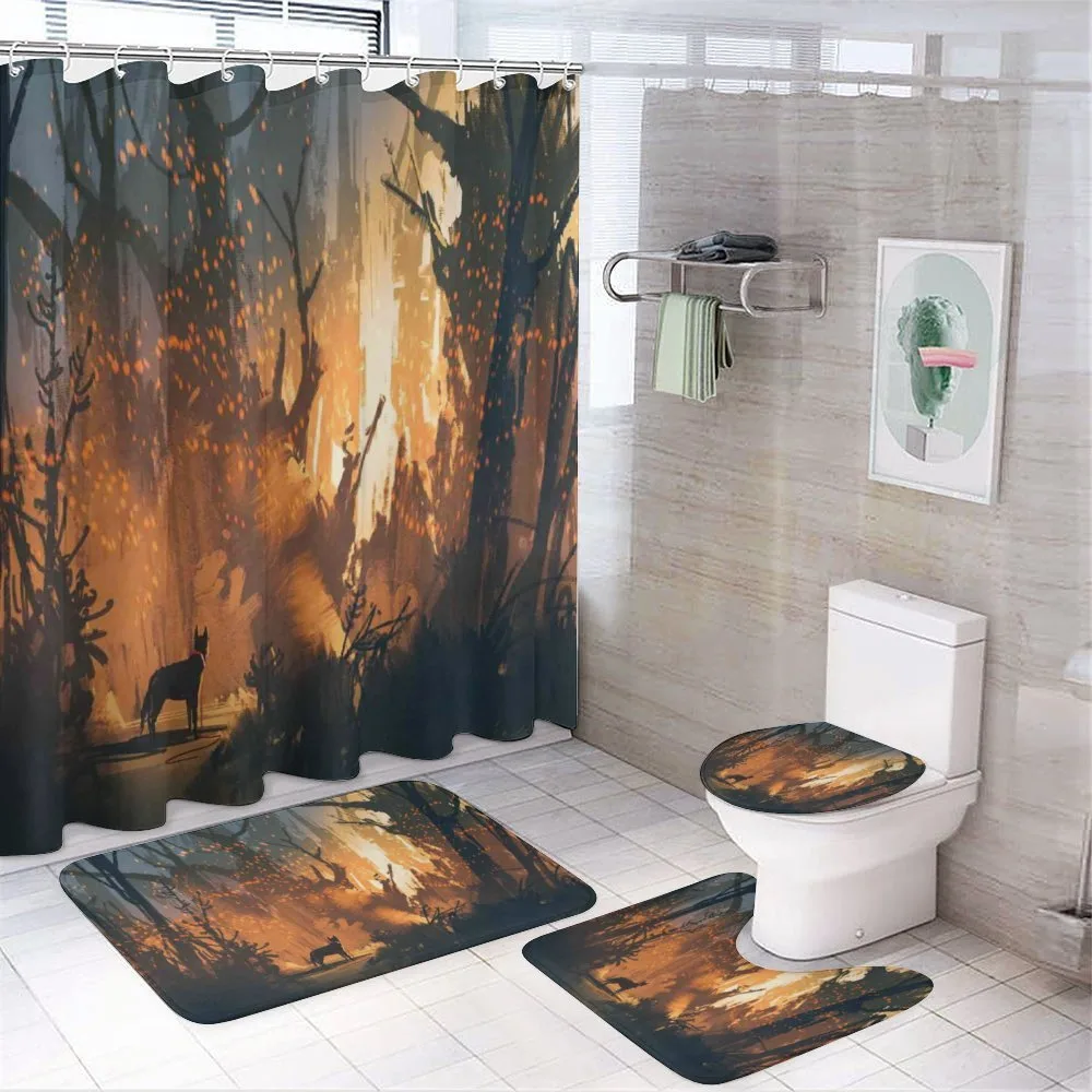 Lost Dog in Forest Art — Your design