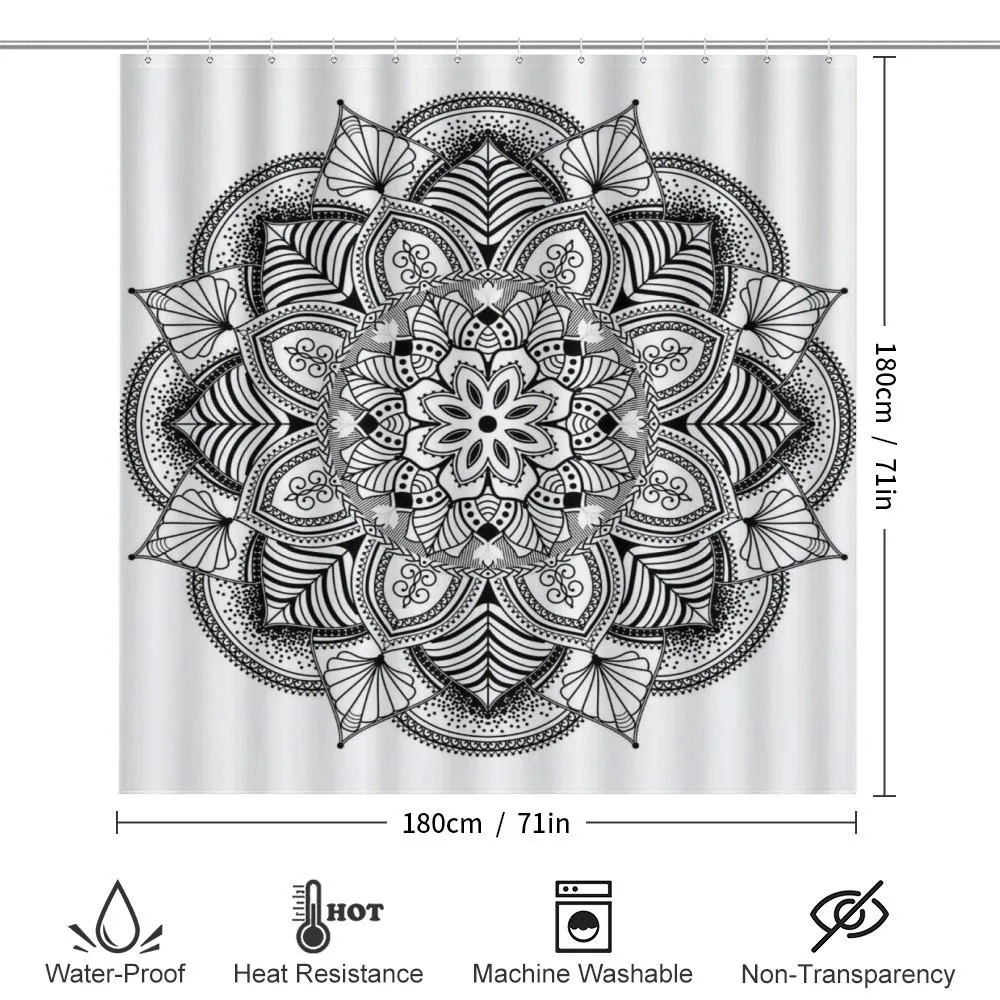 Mandala Black White Art — Detail 2