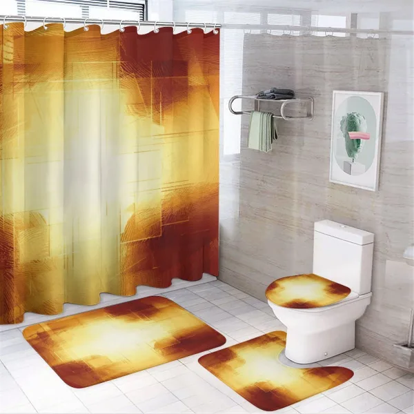 Modern Grid Design on a shower curtain