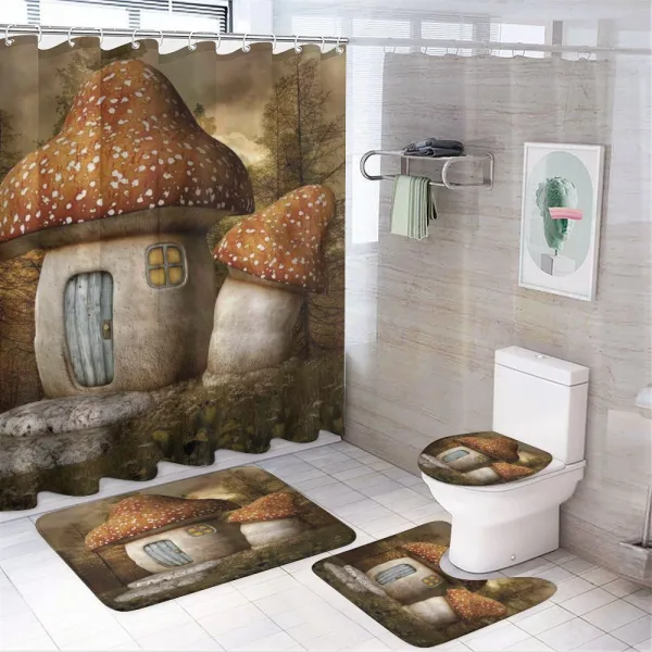 Mushroom Forest on a shower curtain