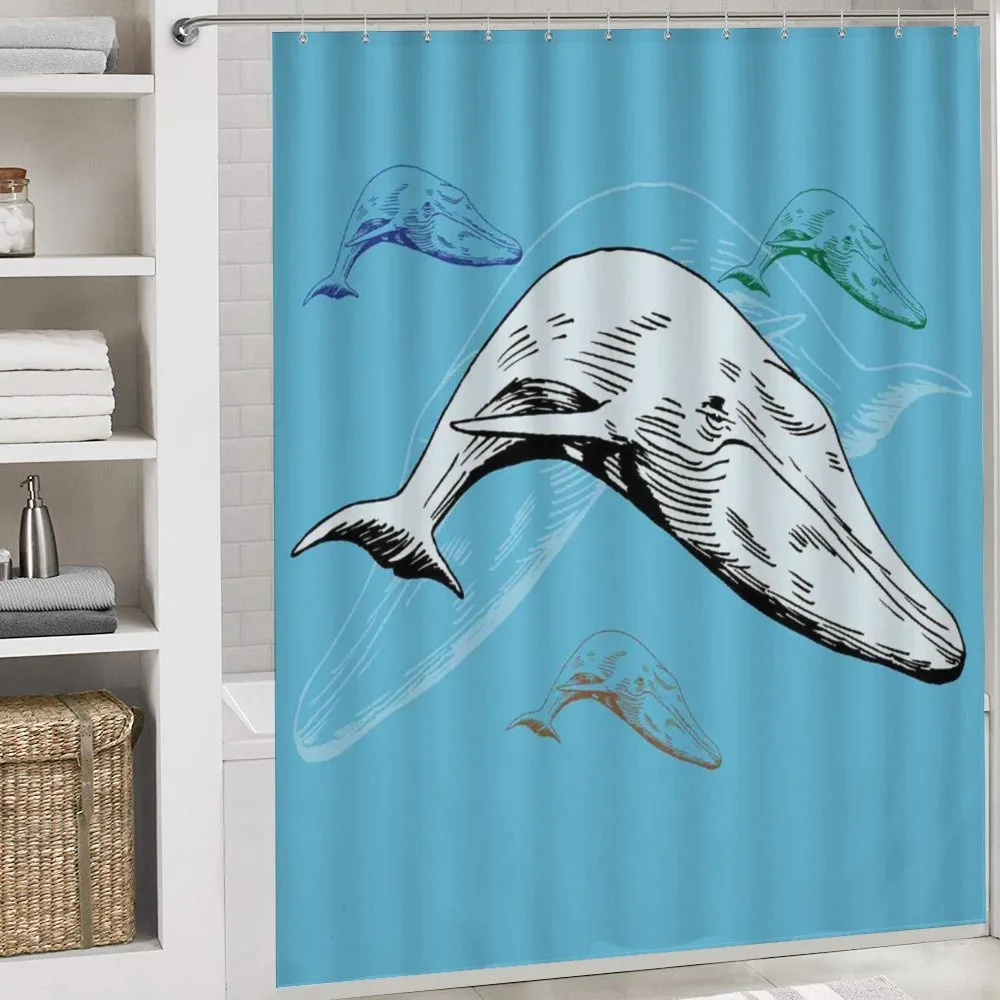 Ocean Whales Hand Drawn — Detail 4