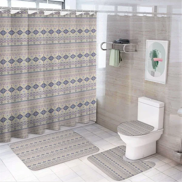 Ornate Motif on a shower curtain
