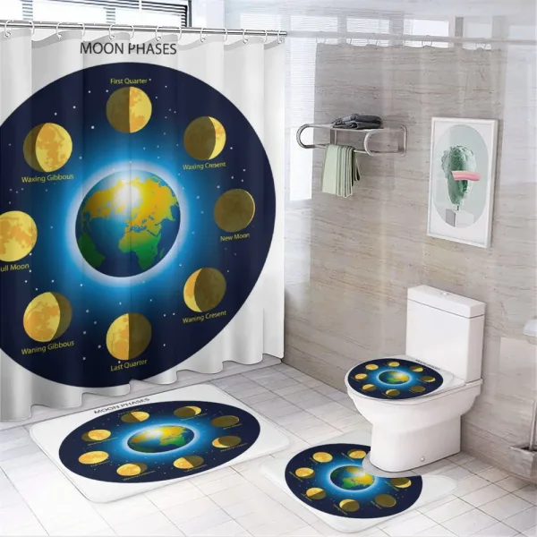 Phases of Moon on a shower curtain