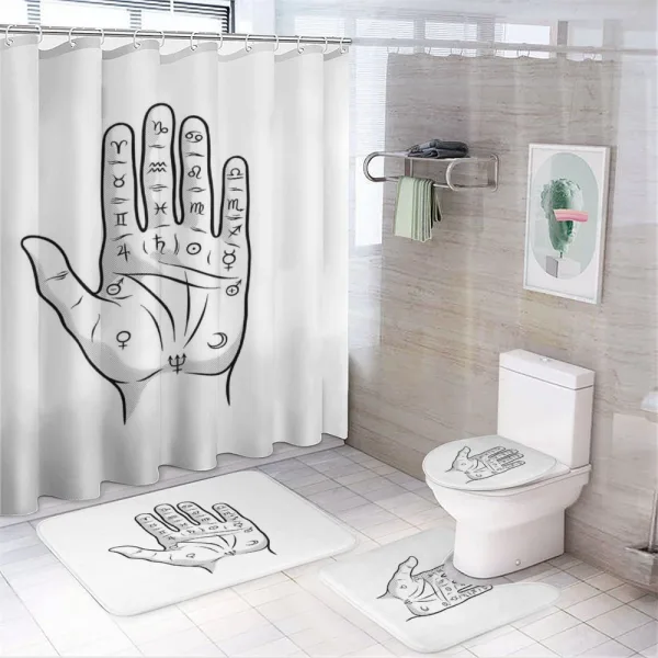 Single Hand with on a shower curtain