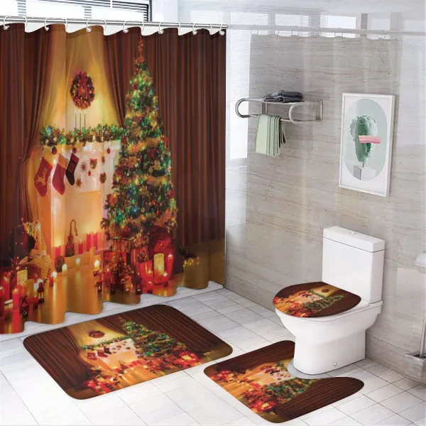 Tree Festive Presents on a shower curtain