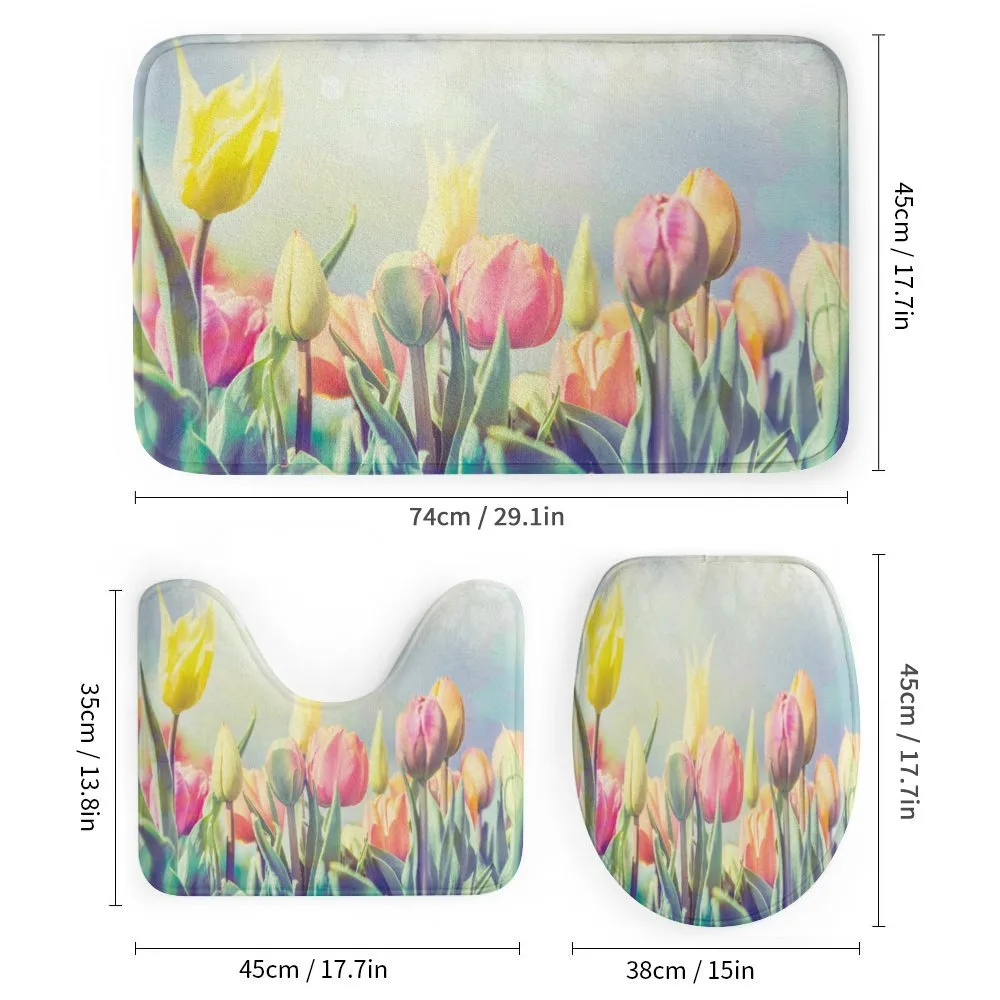 Tulips Flower Bed Park — Detail 1