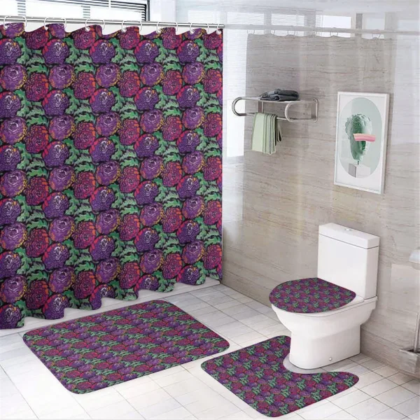 Vibrant Peony Blossoms on a shower curtain