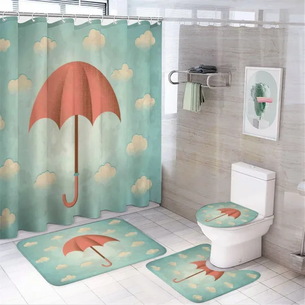 Vintage Cloudy Sky on a shower curtain
