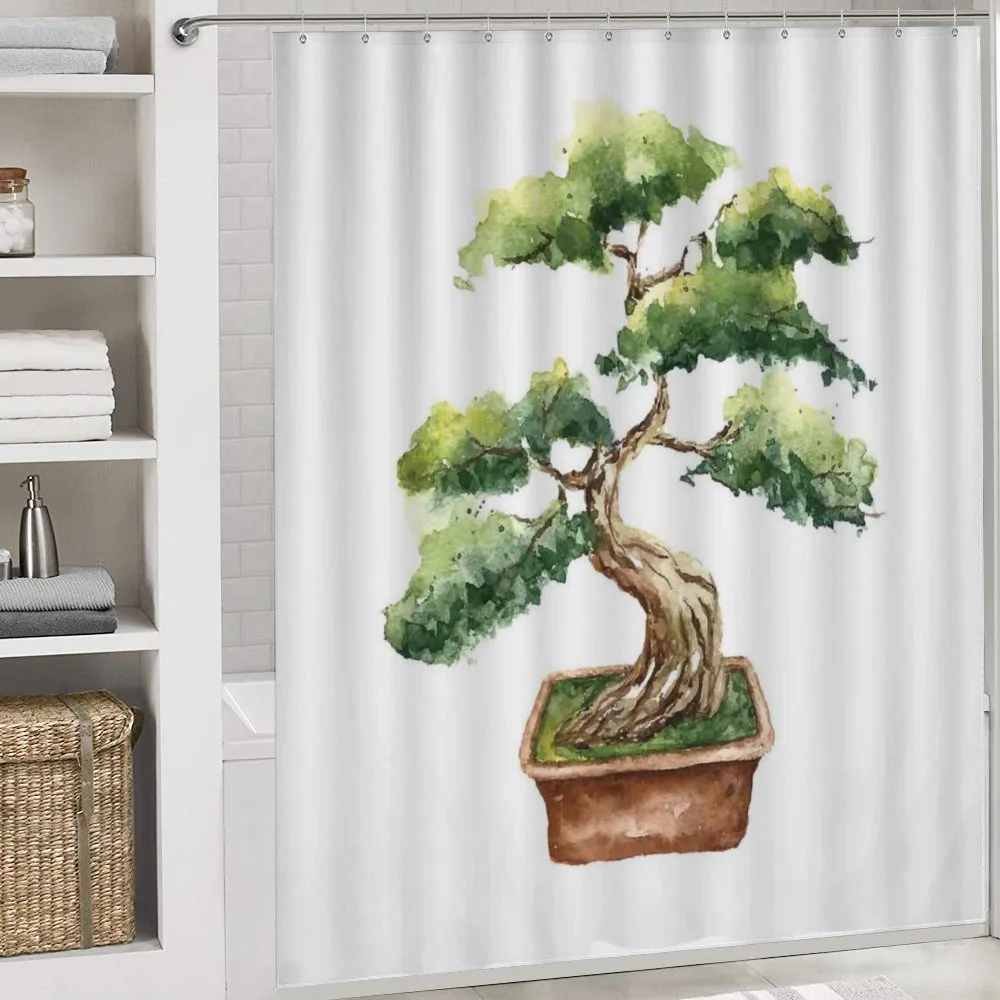 Watercolor Bonsai Hand Drawn — Detail 4