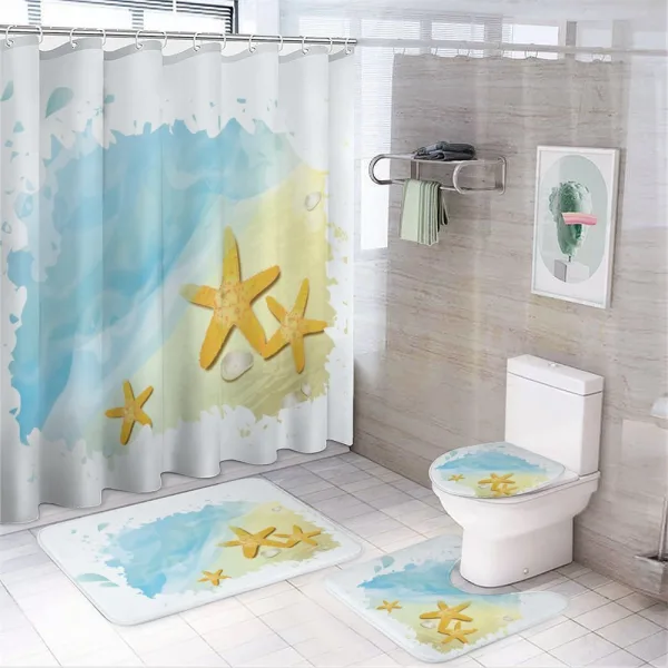 Beach on a shower curtain