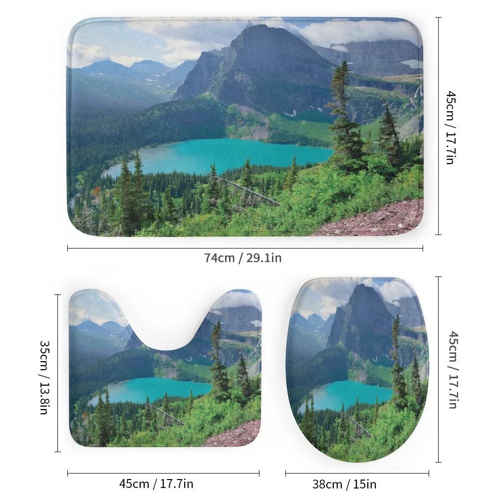 Grinnell Lake and Mountains — Detail 1
