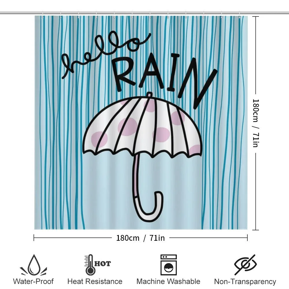 Hello Rain Wording Umbrella — Detail 2