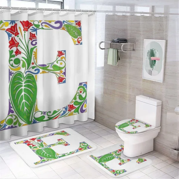 Nature Inspired Patern on a shower curtain