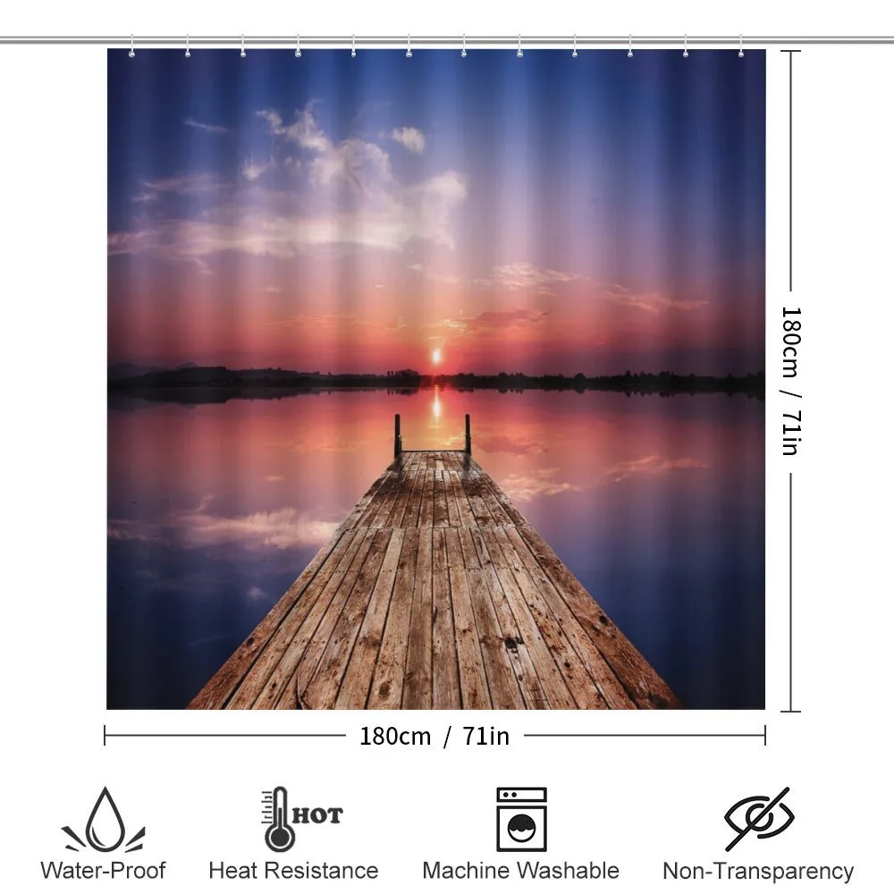 Panoramic Lake Old Pier Sunset — Detail 2