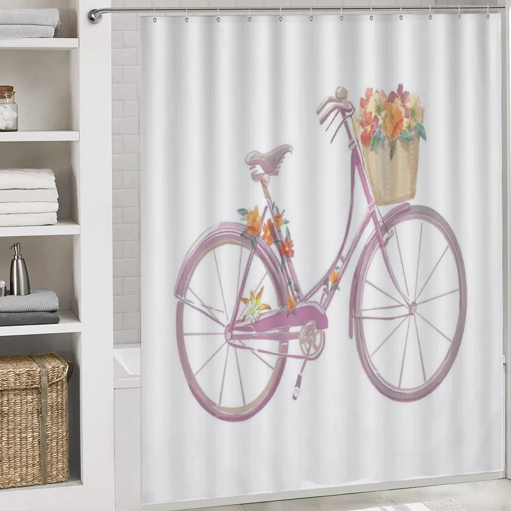 Pink Bike Flowers Art — Detail 4