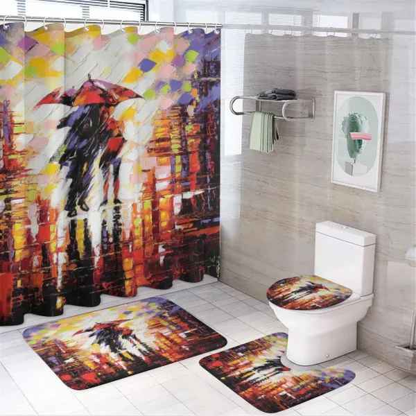Romantic Painting Couple on a shower curtain