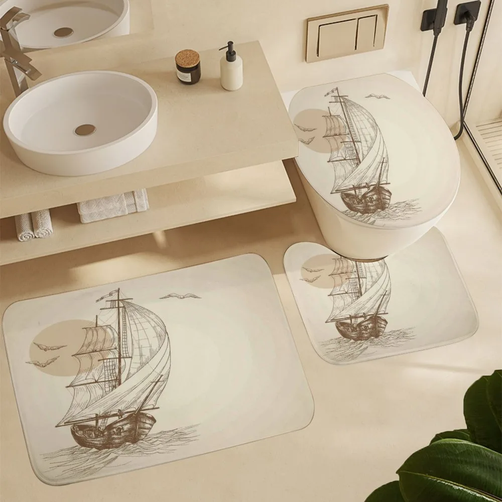 Sailing Ship Birds Sun — Detail 5