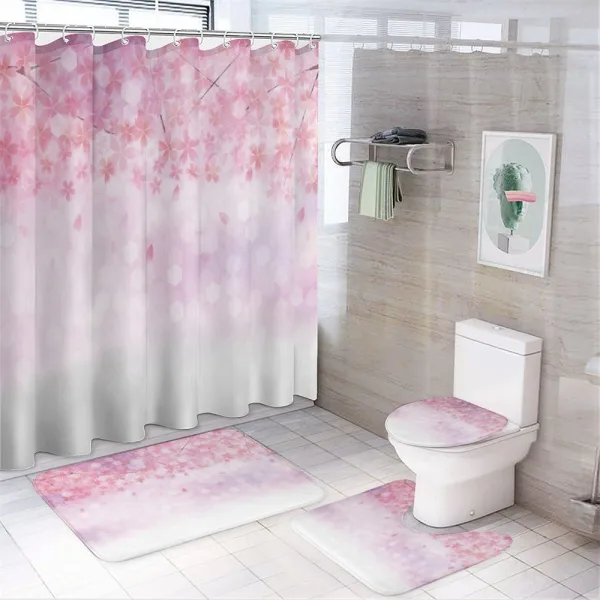 Sakura Bloom Florets on a shower curtain