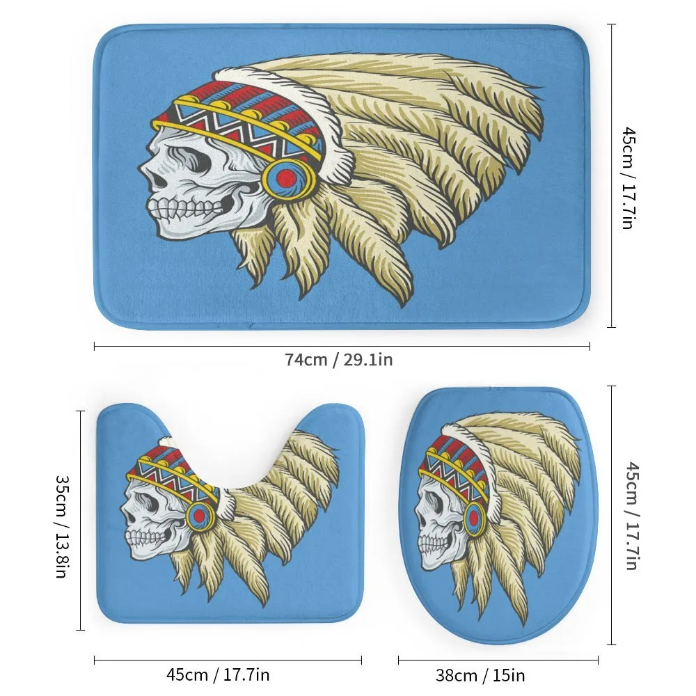 Skull with Feathers Folk — Detail 1