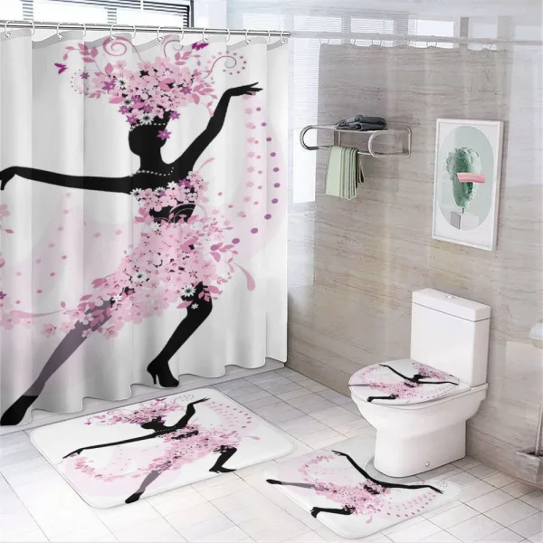 Woman Dancing Latino on a shower curtain