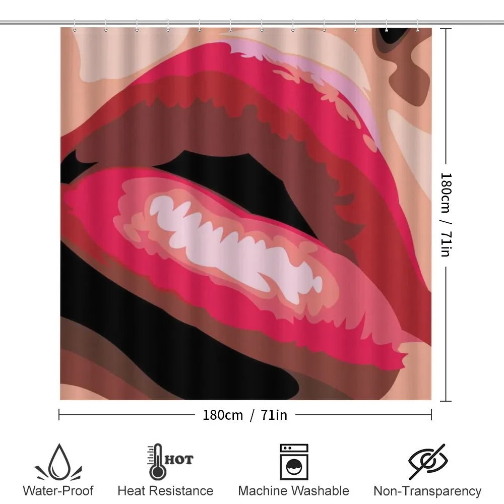 Woman Red Lips Charming Mouth — Detail 2