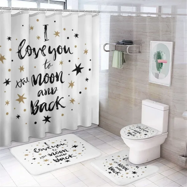 Words Stars Modern on a shower curtain