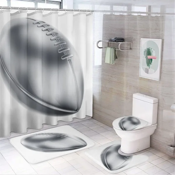 American Football Motif on a shower curtain