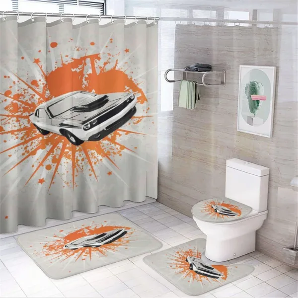 Classic Sports Car on a shower curtain