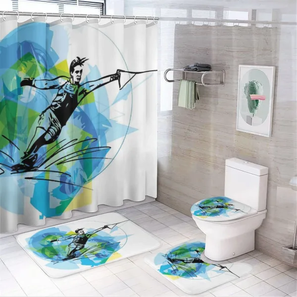 Exotic Sealife Hobby on a shower curtain