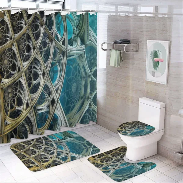 Floral Themeds on a shower curtain
