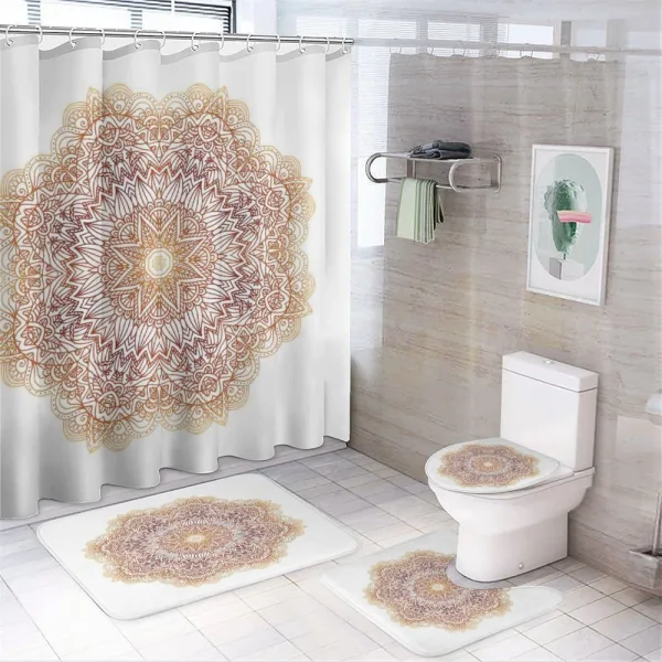 Leaves Star on a shower curtain