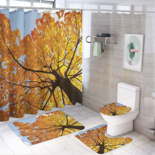 Maple Leaves Fall Autumn on a shower curtain