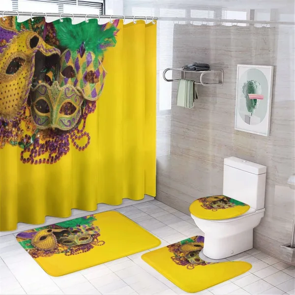 Venetian Mask Design on a shower curtain