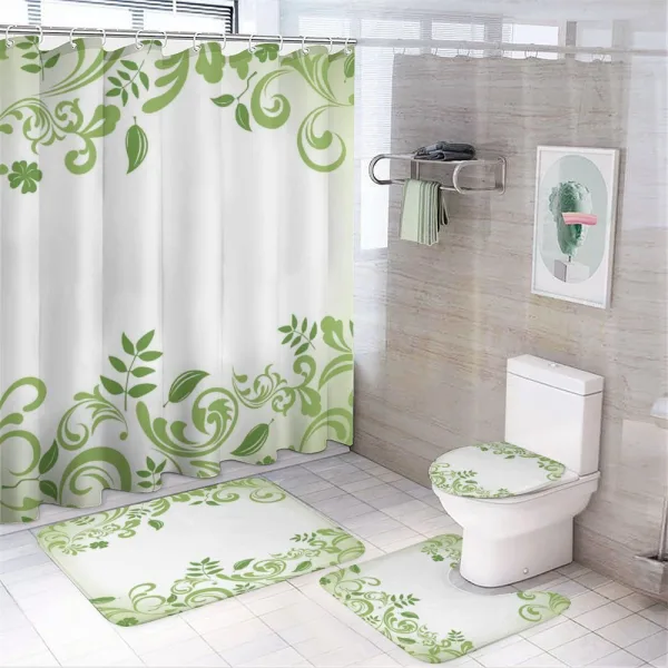 Victorian Curls on a shower curtain