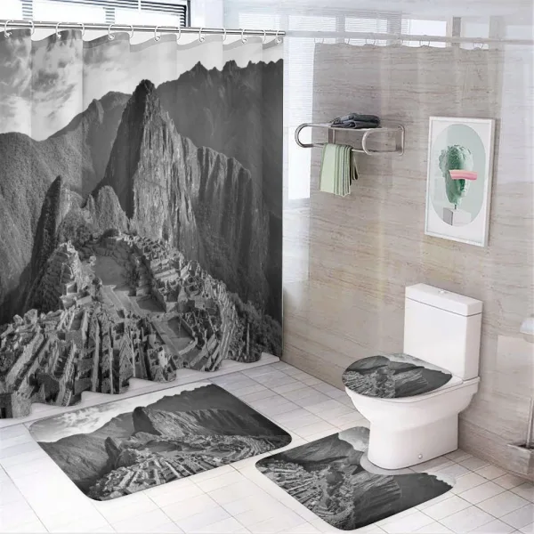 View Peru Village on a shower curtain