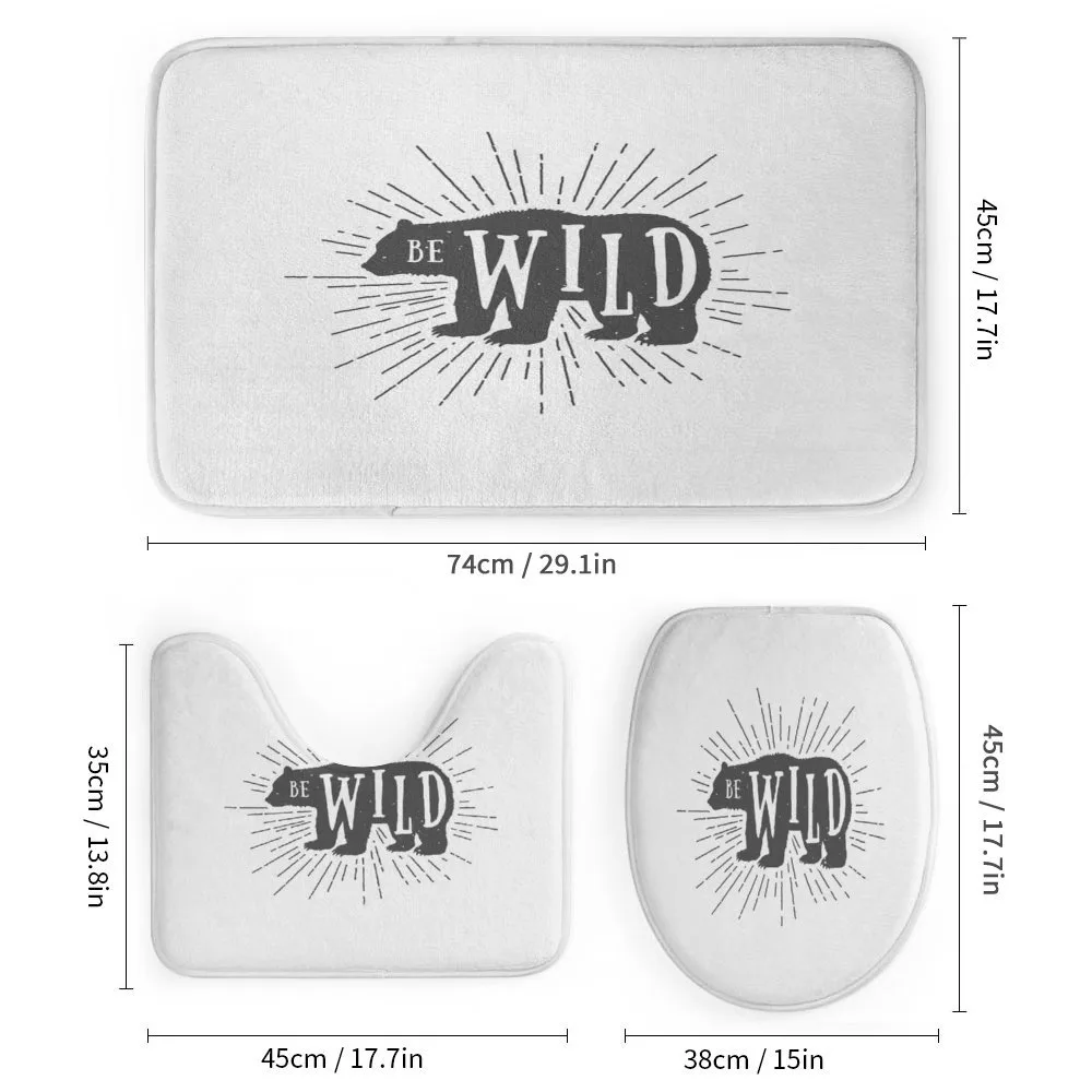 Woodland Bear Be Wild Phrase — Detail 1