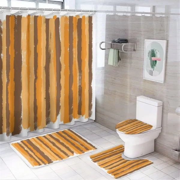 Grunge Vertical Line on a shower curtain