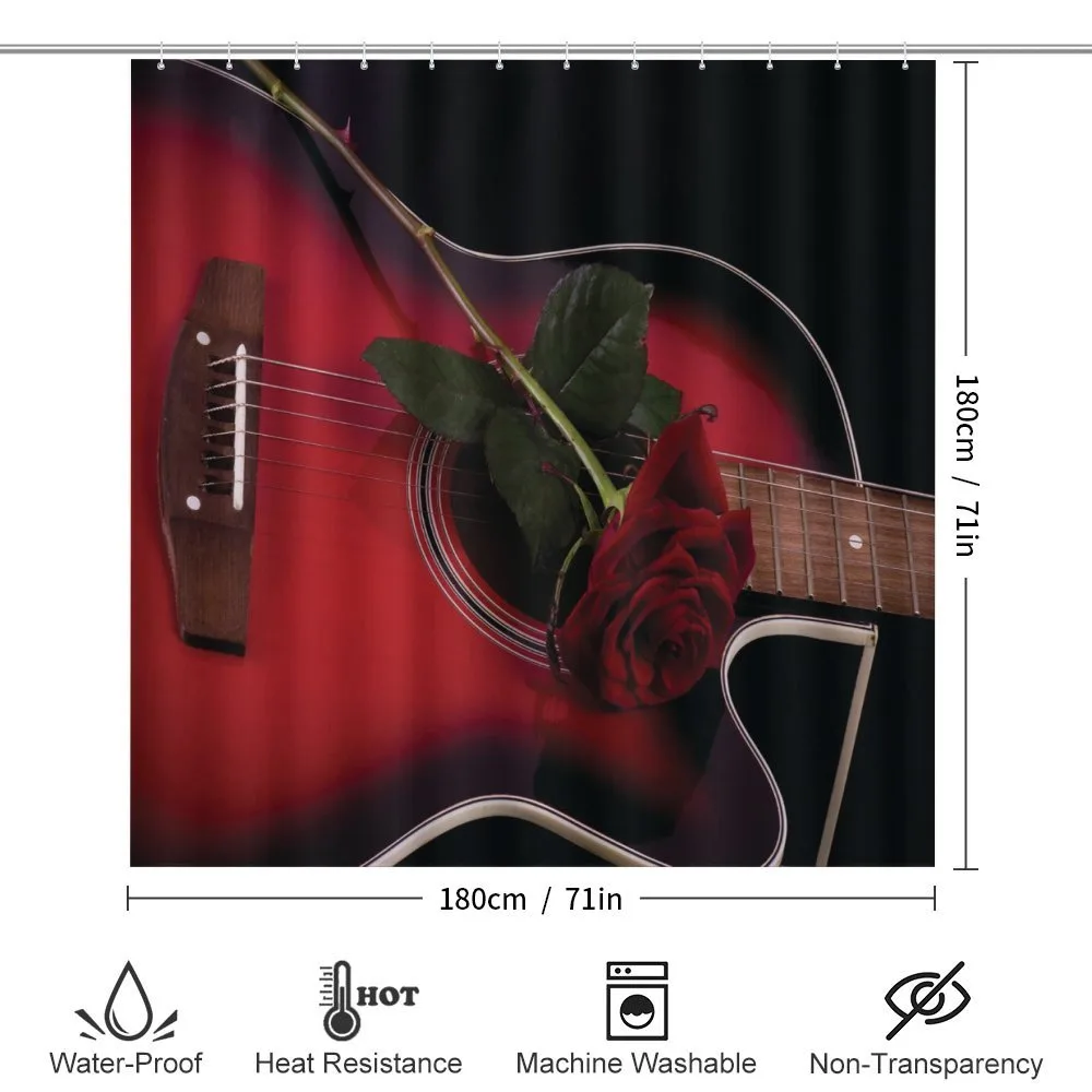Guitar with Love Rose — Detail 2