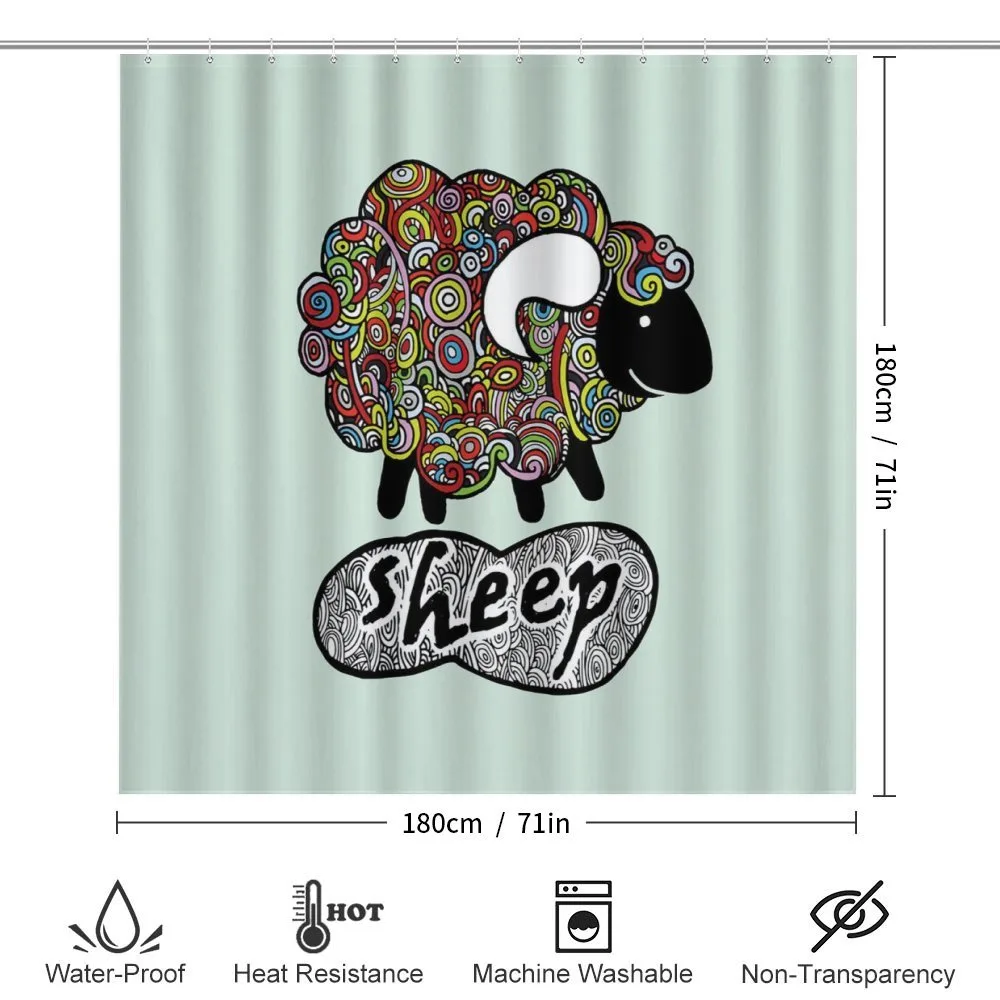 Hipster Doodle Fun Sheep — Detail 2