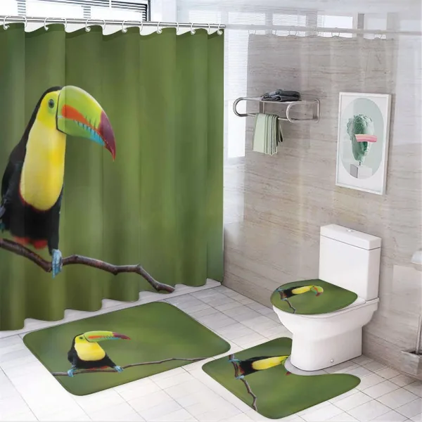 Keel Billed Toucan on a shower curtain