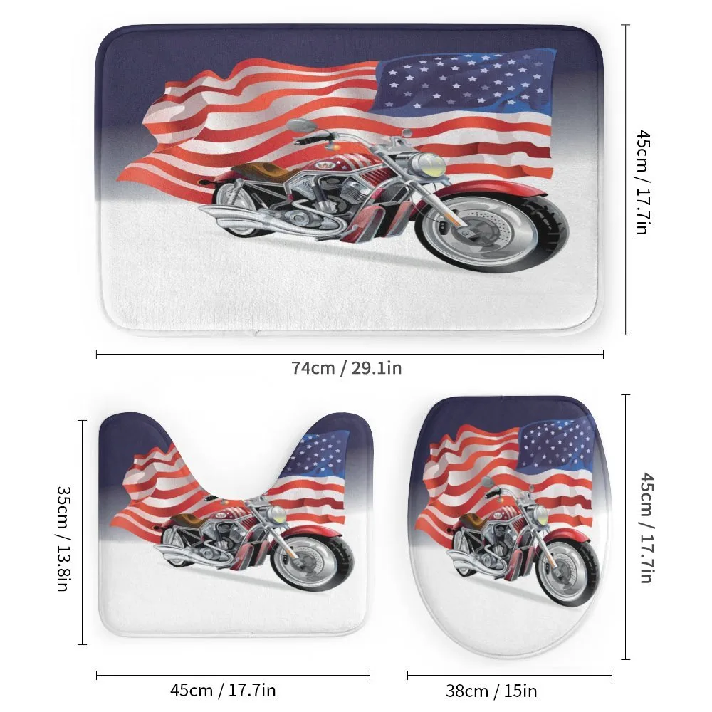 Motorbike and US Flag — Detail 1