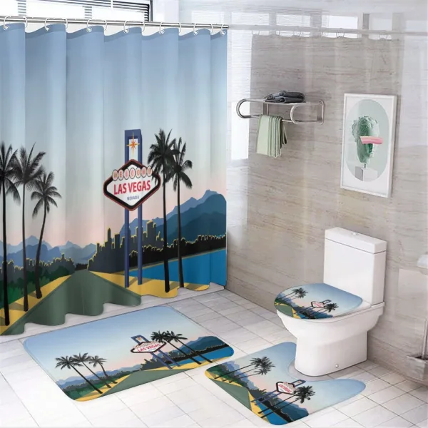 Nevada America in Cartoon on a shower curtain