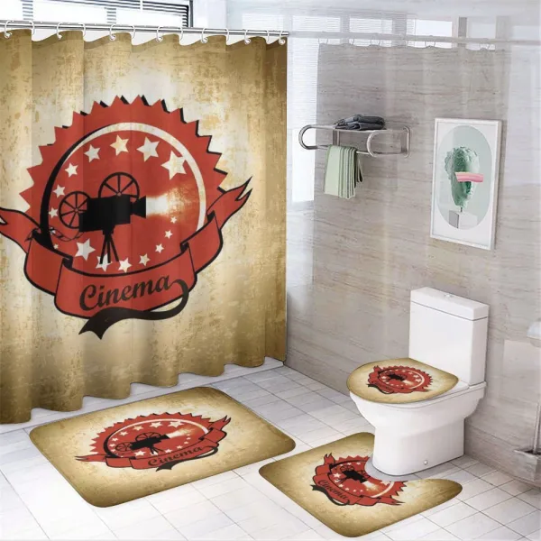 Old Camera Stars on a shower curtain