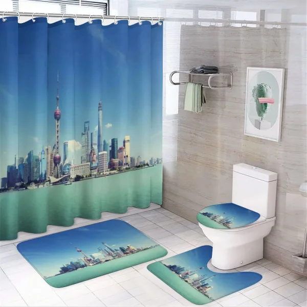 Shanghai Scenery on a shower curtain