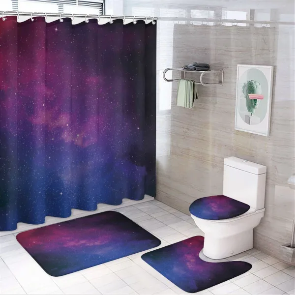 Stardust Space Rainbow on a shower curtain