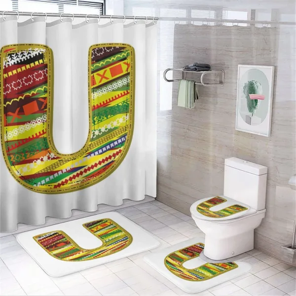 U Folk on a shower curtain
